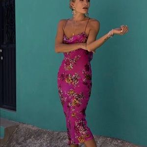 Never worn pink floral dress